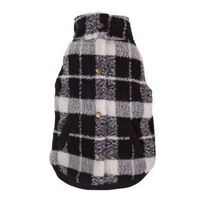 NEW Fabdog Black & White Plaid Boucle Coat 8”